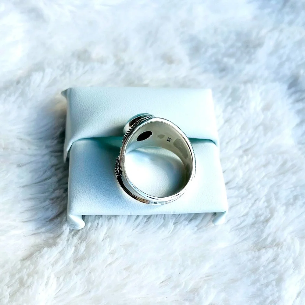 Big Chunky Larimar Ring size 8 - Picture 4 of 7